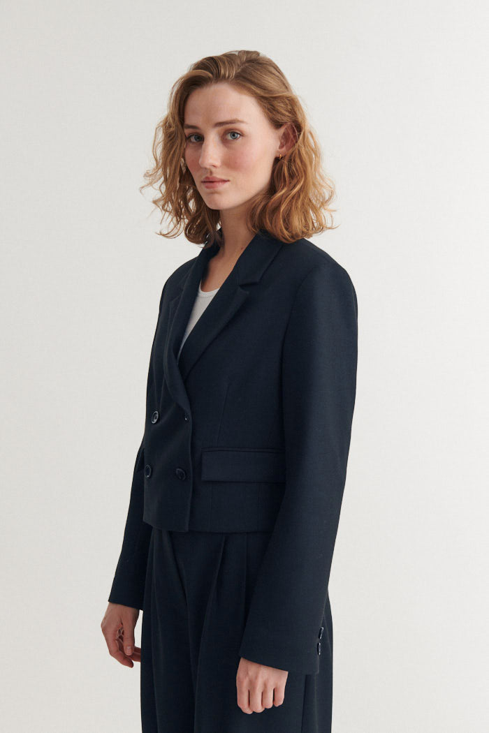 Basic Apparel Radi Short Jacket Jackets 886 Navy melange